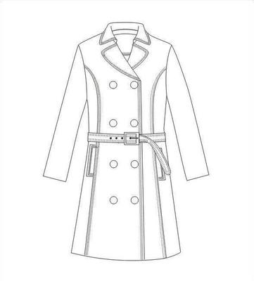 風(fēng)衣大衣款式圖-女裝設(shè)計-服裝設(shè)計